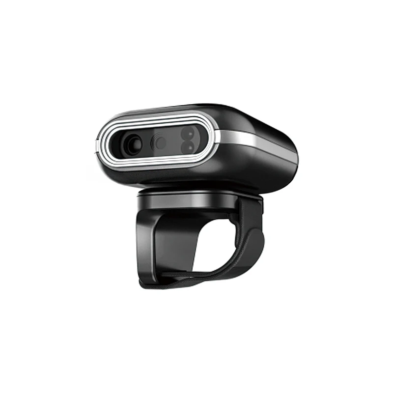 Portable 1D 2D Mini Pocket Size Scanner Ring Wearable Wireless Barcode Reader for Book, Warehouse Inventory, Express