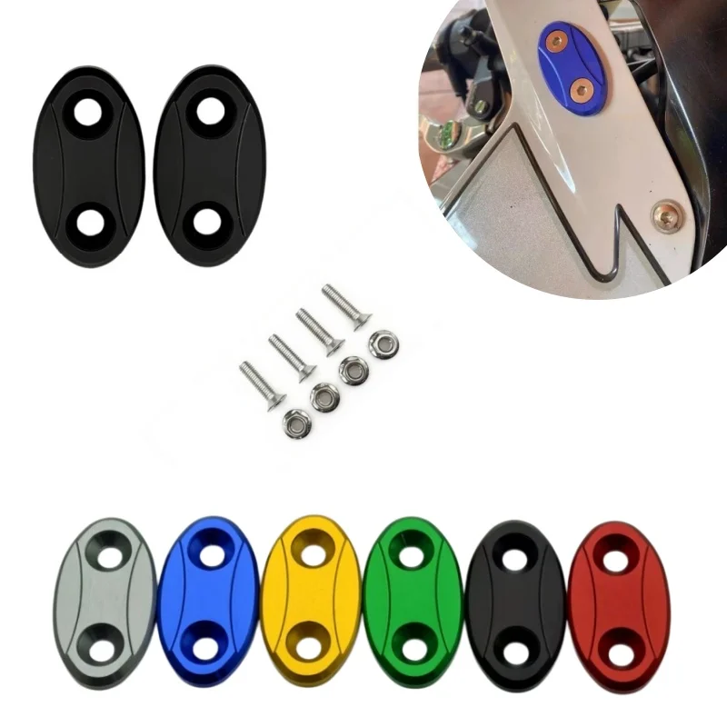 for Yamaha YZF R1 ABS YZF-R1 2008 2009 2010 2011 2012 2013 2014 Motorcycle Mirror Block Off Plates Blanking Holes Caps Kits