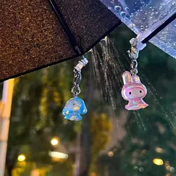 Sanrio Hello Kitty Cinnamoroll Umbrella Pendant My Melody Pompom Puri New Cute Cartoon Creative Key Chain Resin Pendant Gifts