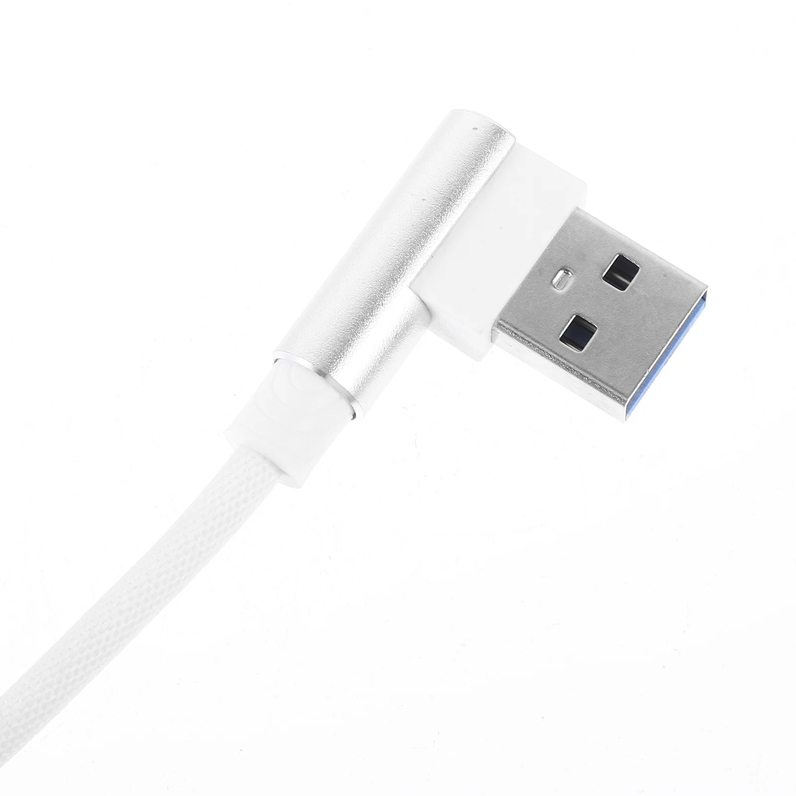 

1M Micro USB Cord Right Angle Braided USB 2.4a Fast Charge Sync Cable Heavy Duty for Phone Charging Gaming and