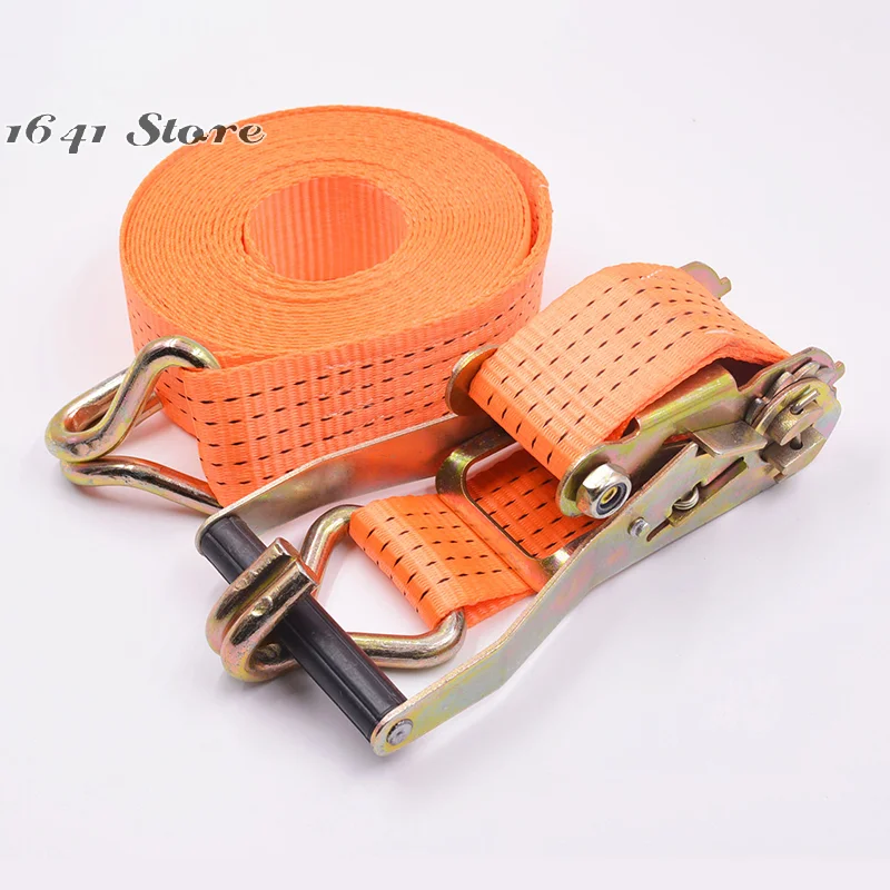Safety-Engineered Luggage Tie-Down; Heavy-Duty Ratchet Strap with Metal Buckle for Cars and Trucks
