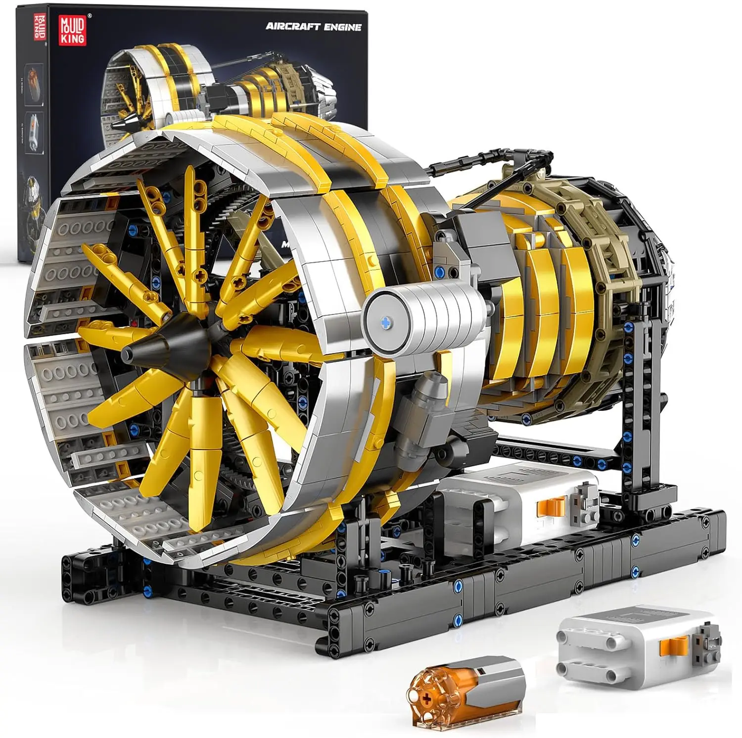 

10141 Aircraft Engine Model That Works, Ideas Mini Transmission Engine Model Toy for Display, DIY STEM Project for Kids/Teens(22