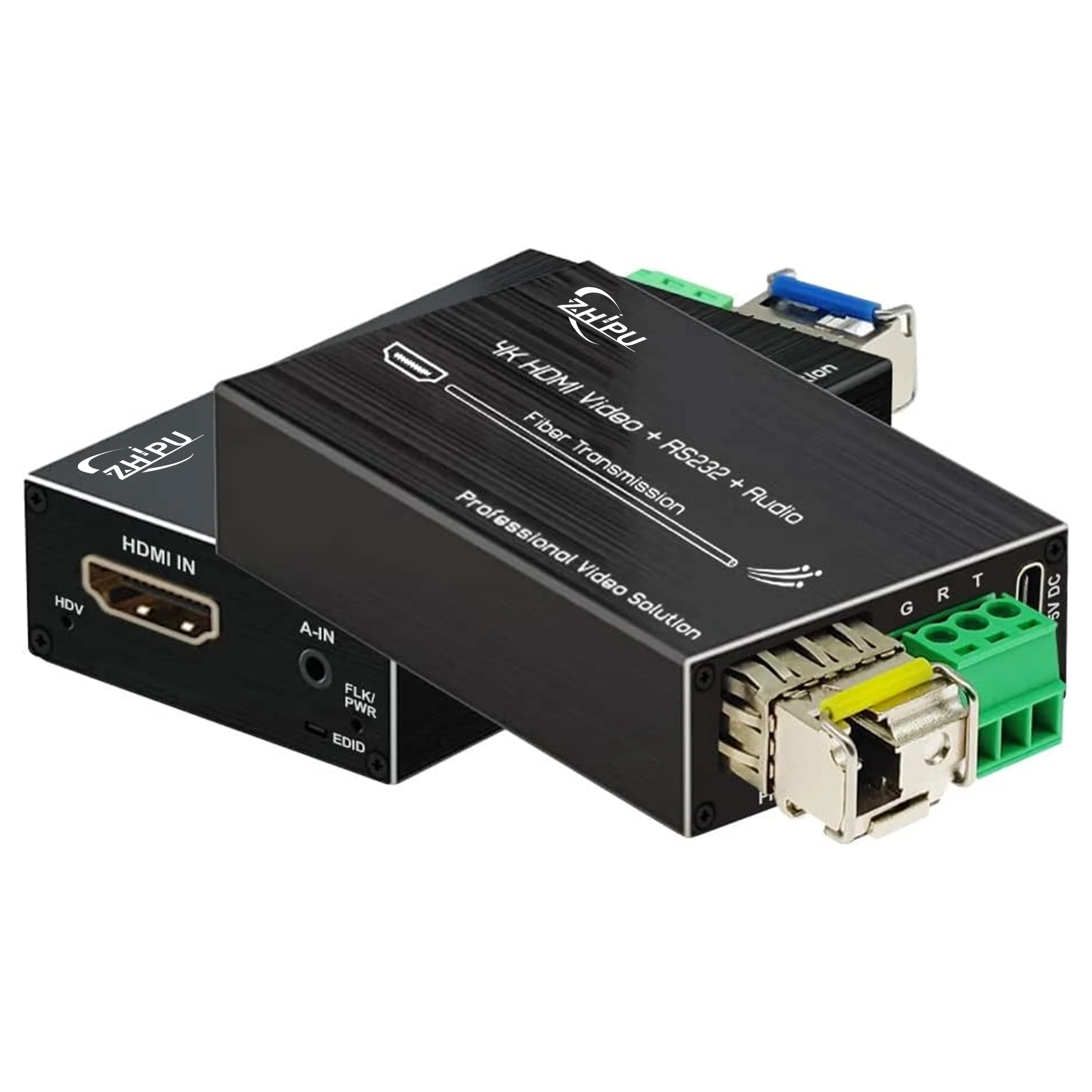 

4K HDMI Fiber Optic Extender, 20km Range, Supports RS232, External Stereo Audio