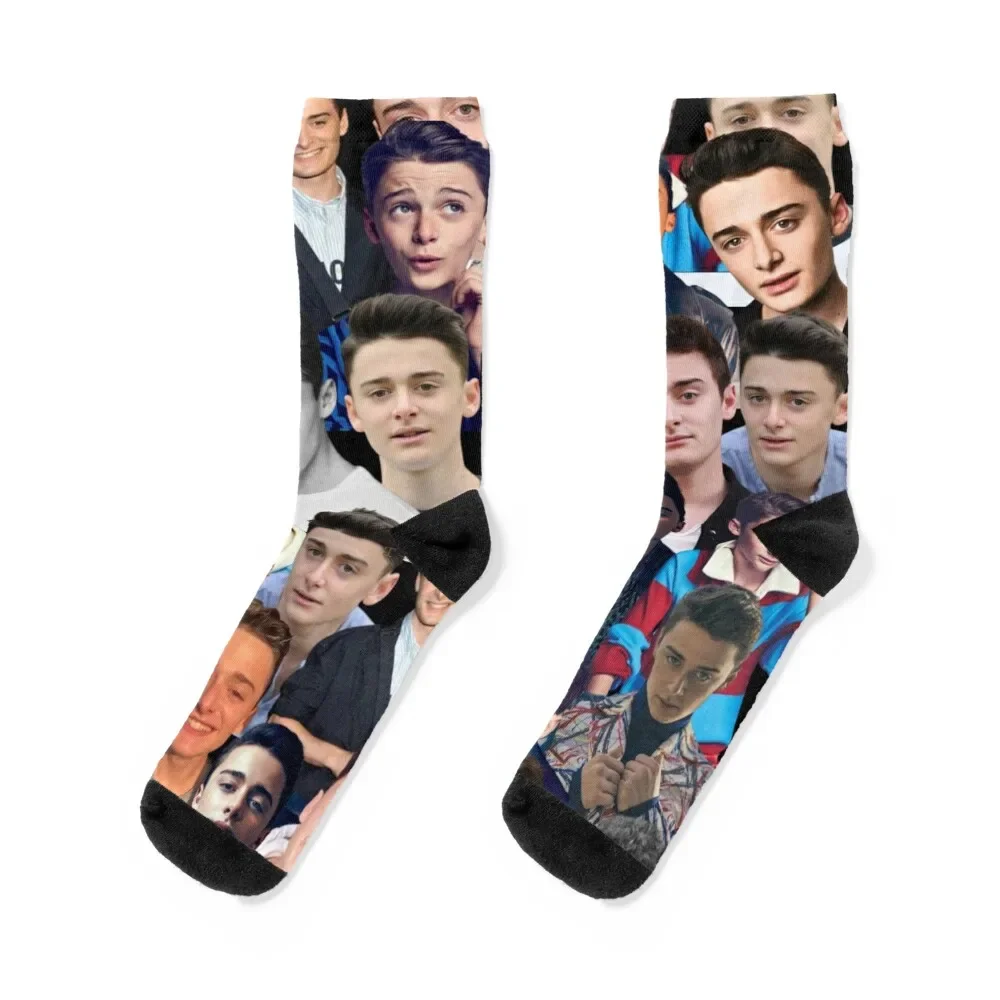 

noah schnapp photo collage Socks floor sheer basketball custom sports Girl'S Socks Men's