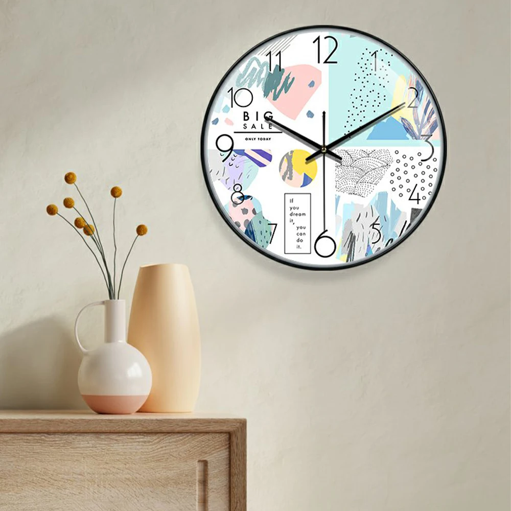 Orologio da parete minimalista nordico Creativo moderno astratto per soggiorno Orologio da parete camera da letto Altoparlante Decorazione muto senza ticchettio
