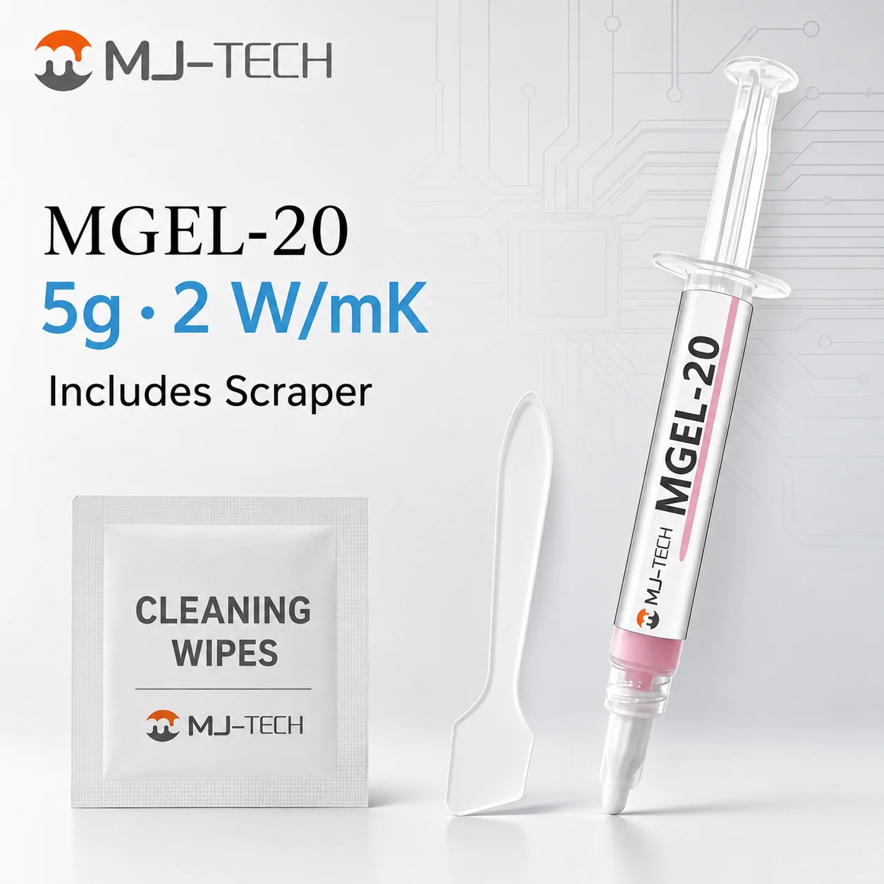 MJ-TECH MGEL Non-Curing Thermal Gel 2W 6.4W/mK Thermal Gap Filler for Electronic Devices Heat Dissipation