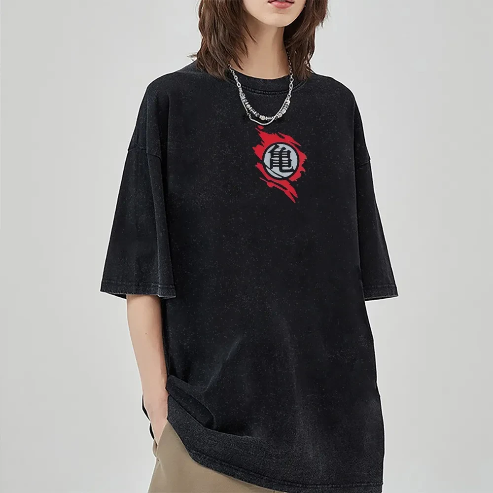 Dragon Ball Goku Gewassen Retro Paarkleding Korte mouw Sport Comfortabele zomer Populaire klassieke kleding met korte mouwen en halve mouwen