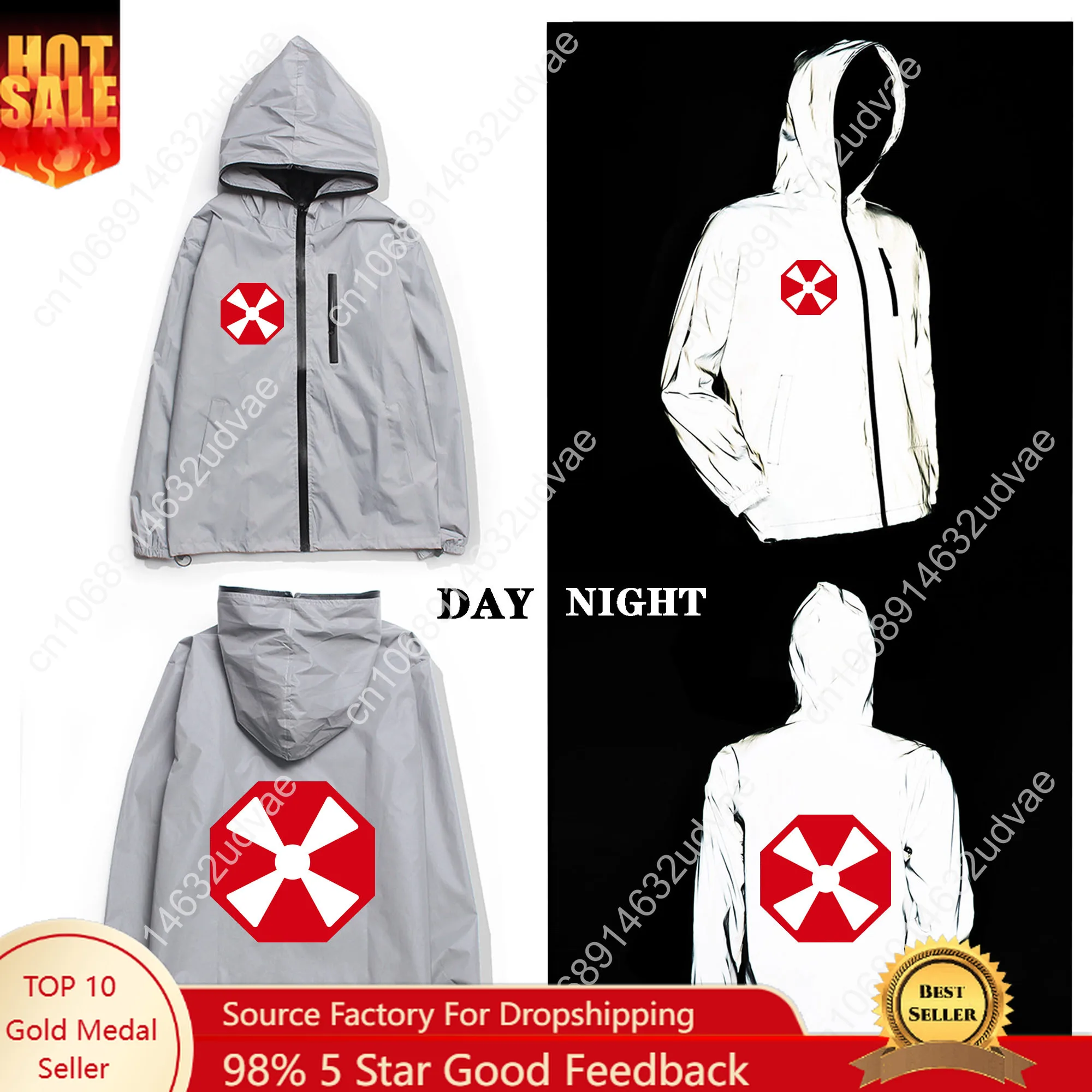 

8th Army Eighth EUSA Reflective Jacket Mens Womens Coat Hooded Windbreaker Runing Pocket Jackets Zipper Customized Hoodie
