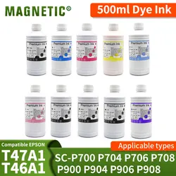 500ml T47A1 T46A1 Dye Ink For Epson SureColor SC-P700 P704 P706 P708 P900 P904 P906 P908 Printer Refill Ink(10 colors available)