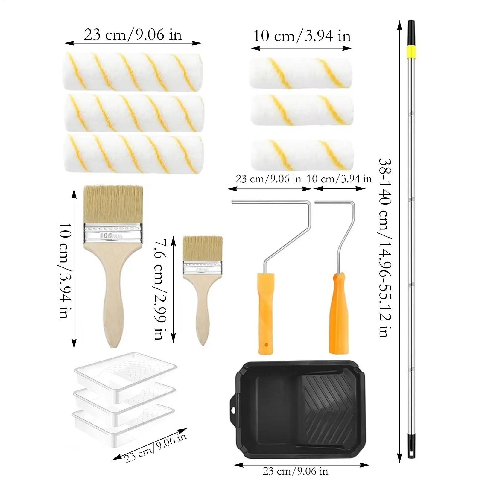 ペイントブラシローラー調整可能な塗装ローラー延長ポールハウスプロジェクトリフォームアクセサリー装飾工芸品