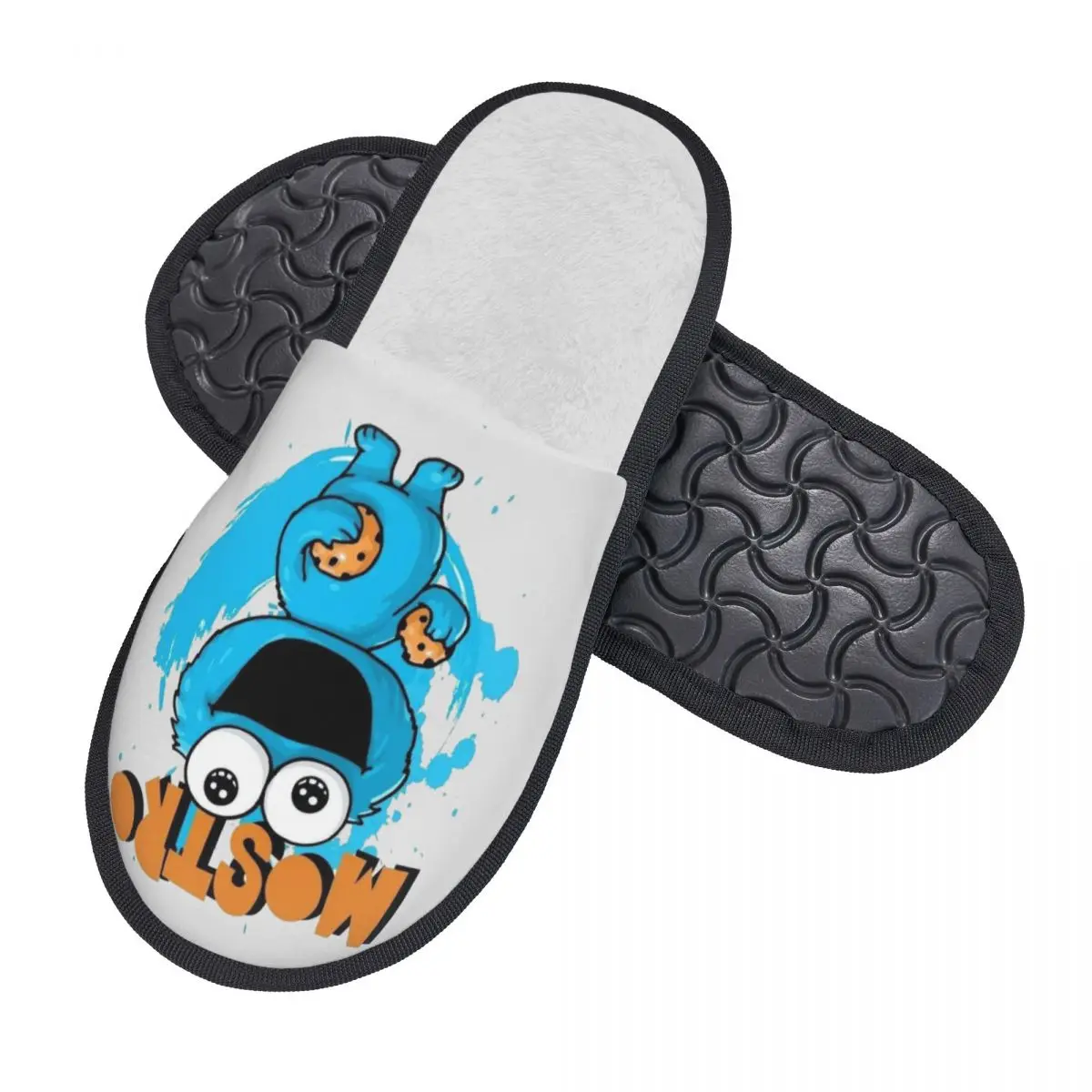 شباشب منزلية مخصصة للبرامج التلفزيونية من كوكي مونستر للنساء، أحذية مريحة من إسفنج الذاكرة سهلة الارتداء في غرفة النوم