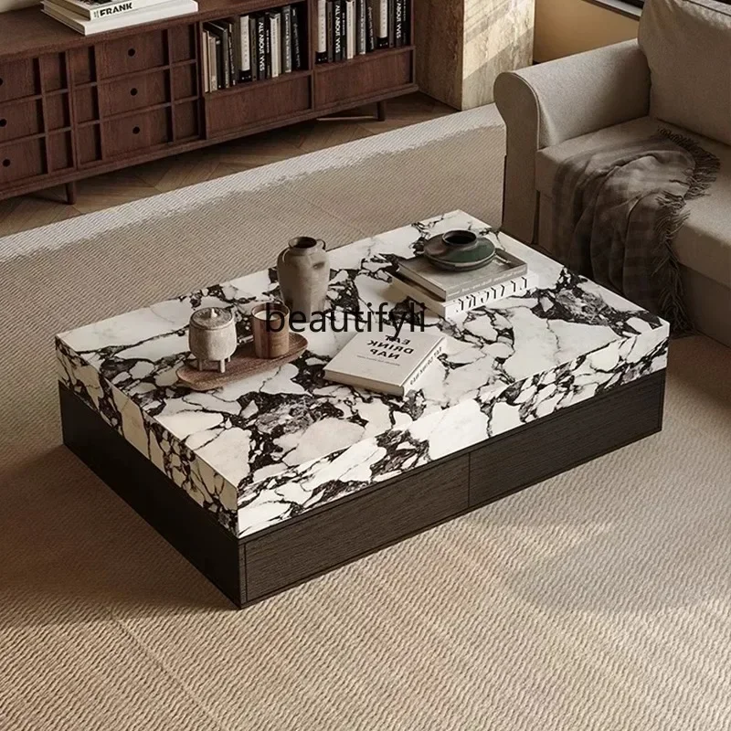 Hot sales Marble rectangular coffee table side table