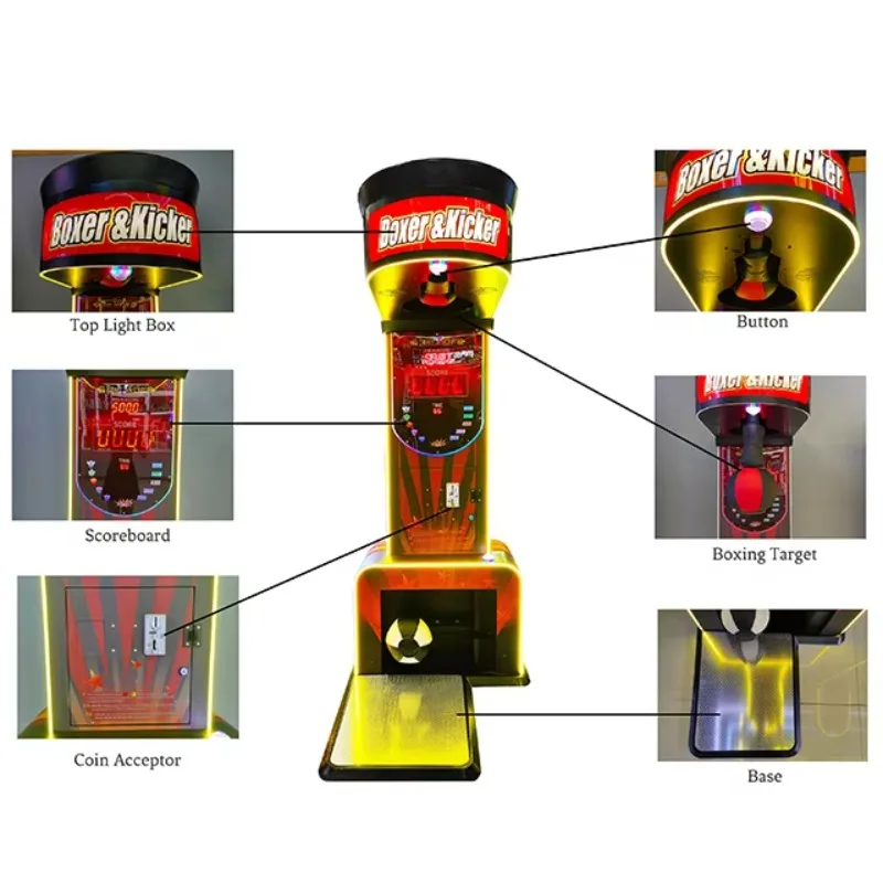 Boxing Arcade Street Amusement Coin Operated Games Electronic Sports Punching Bag Vending Machine