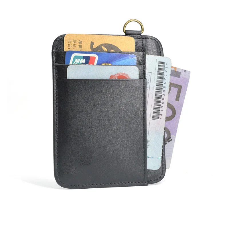 Retro Leather Credit Business Mini Card Wallet 2022 Convenient Man Women Smart Wallet Business Card Holder Cash Wallet Card Case