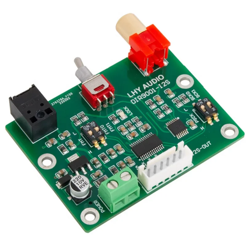 1pcs/lot NEW HIFI Audio DIR9001 Module Conversion Board Coaxial Optical Fiber Receiving SPDIF To I2S IIS Output 24bit 96KHz