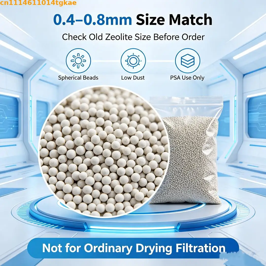 0.4-0.8mm Zeolite Molecular Sieve Beads PSA Oxygen Generator Replacement Consumables For Household Oxygen Concentrator Refill