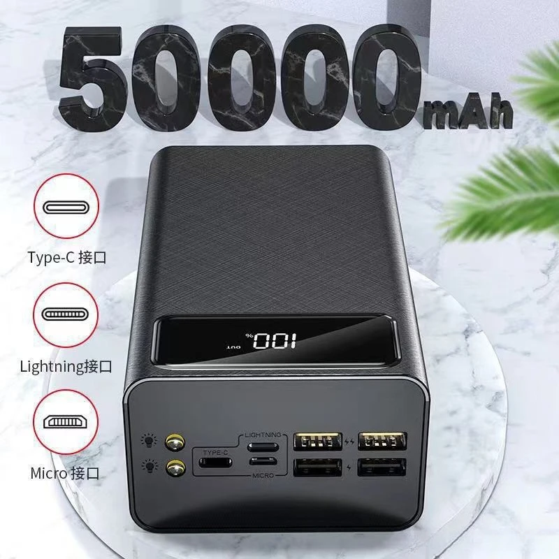 Power Bank 30000mah 40000mAh 50000mah PowerBanks Battery Digital Display for Iphone Samsung Huawei Xiaomi Fast Charging
