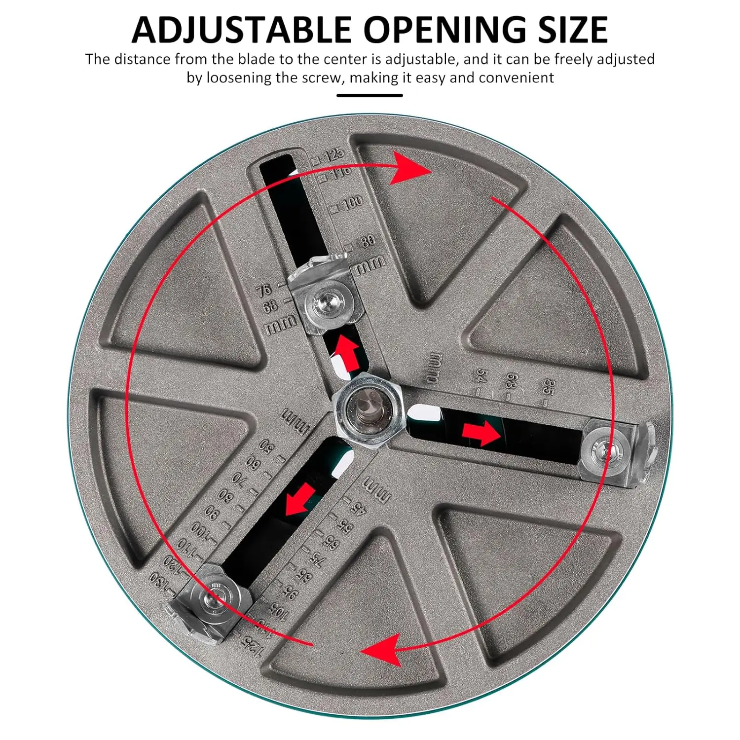 45mm-130mm Multifunktionaler Universal-Lochöffner mit Einstellbarem Durchmesser für Holzbearbeitung, Verstellbarer Lochsäge-Öffner – Detail 6