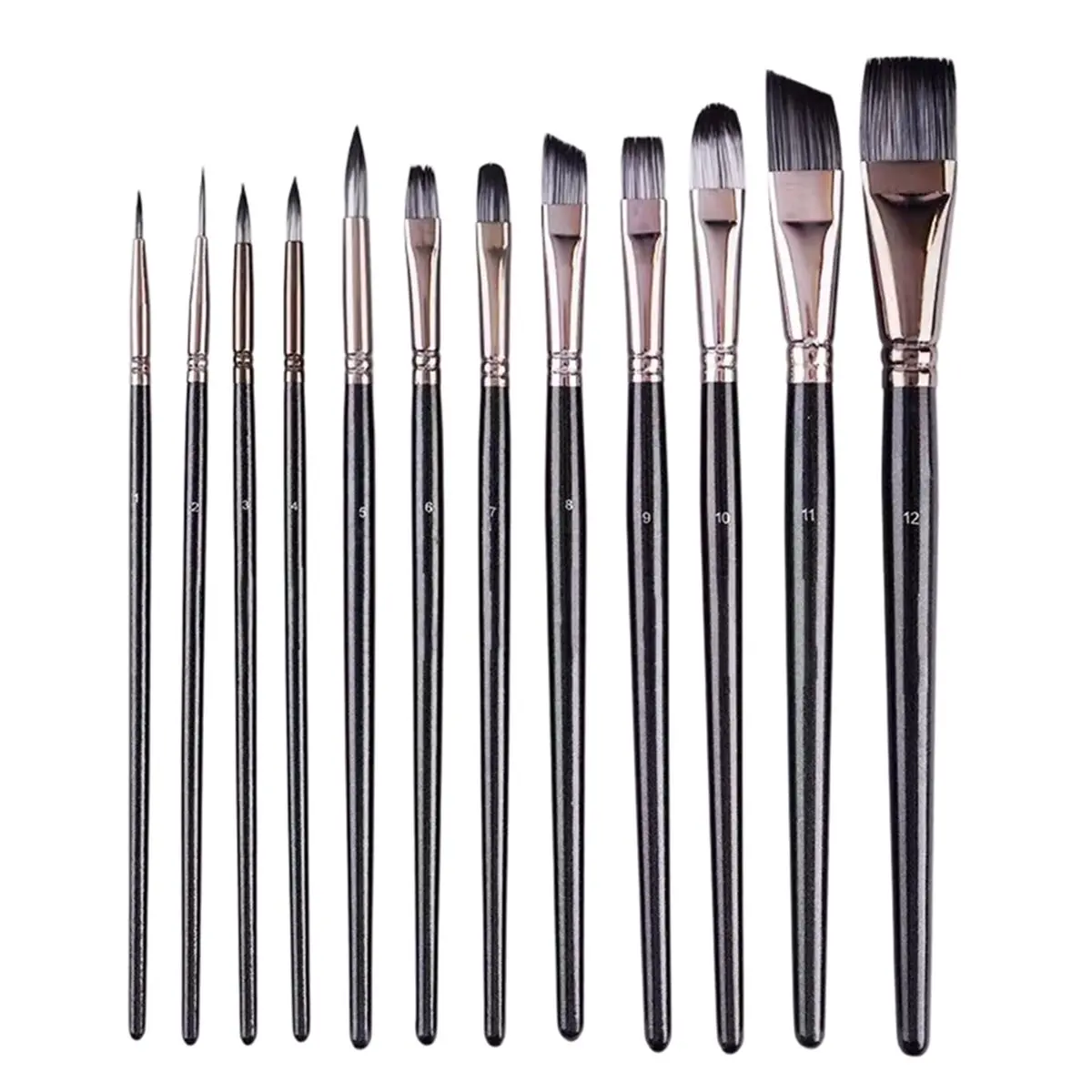 Best sales 2026 12pcs Artist Paint Brush Set for Versatile Media Painting Ideal for Watercolor, Acrylic, Gouache, Oil