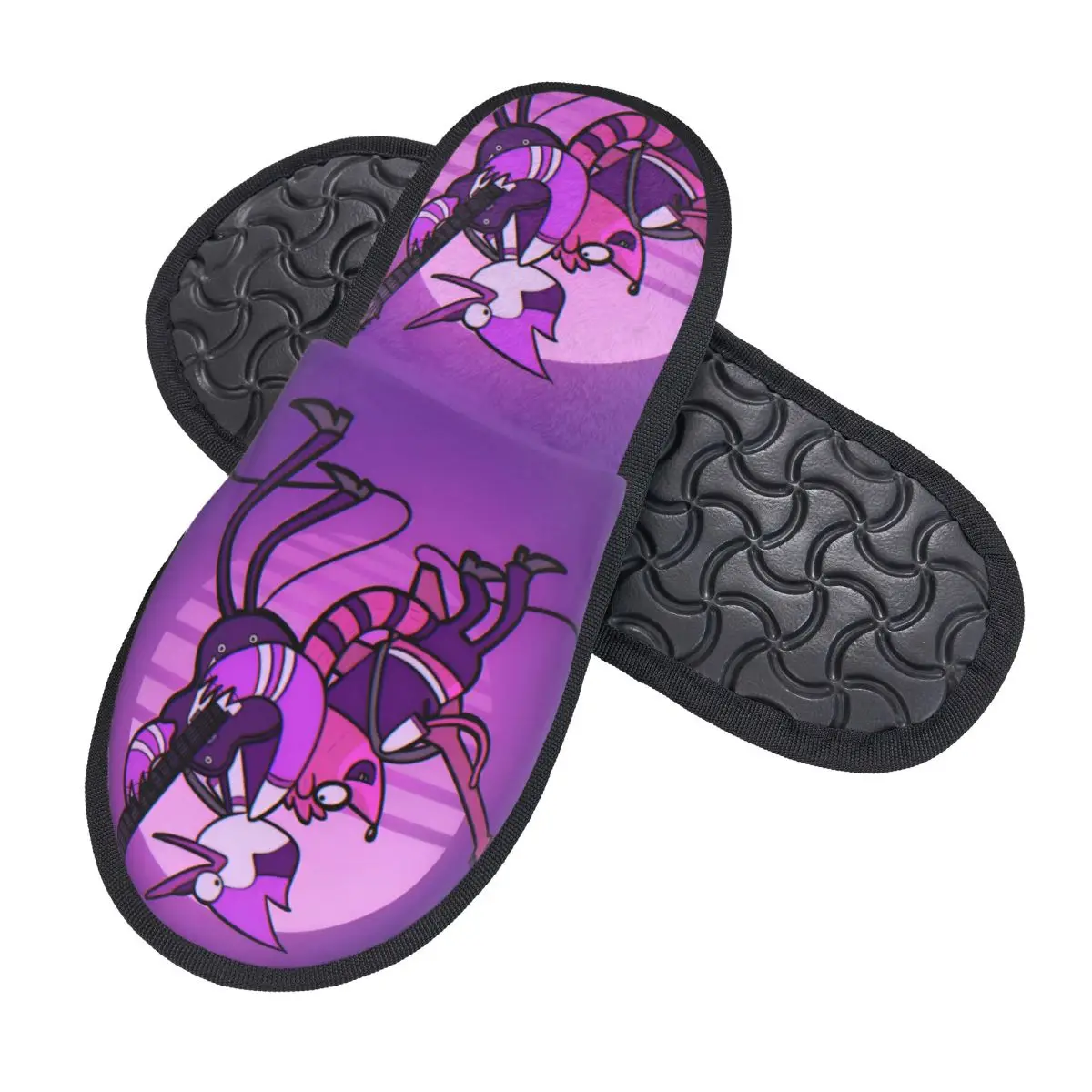 Custom R-Regular Show Soft Memory Foam House Slippers Women Cute Anime Cozy Warm Anti-Skid Slipper
