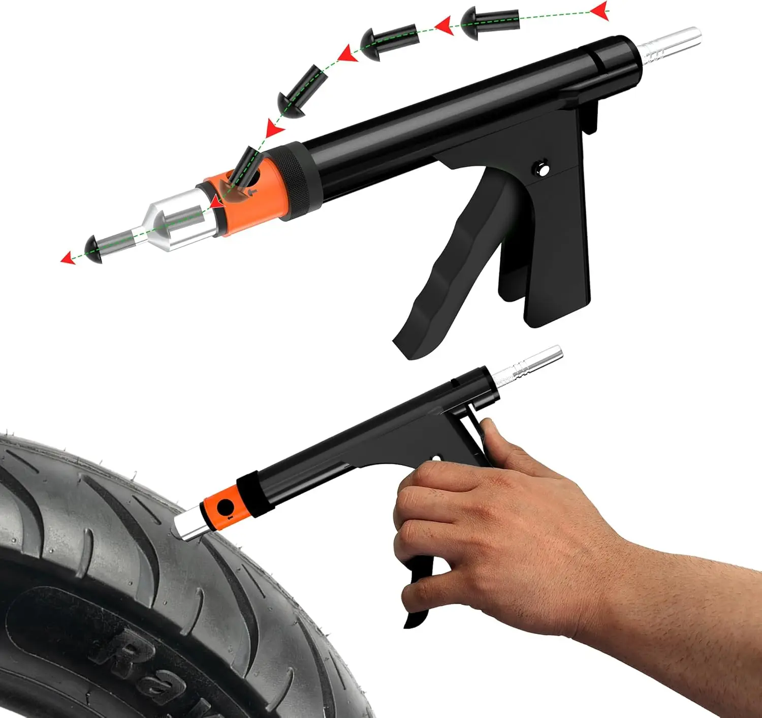 

Tubeless Tire Puncture Repair Kit with Mushroom Plugs for Cars, Motorcycles, ATV, Trucks