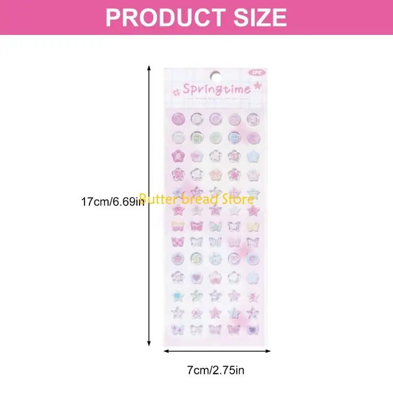 W89C Scrapbook Sticker Stationery Sticker Star Sticker Epoxy Decorative Sticker Journal Sticker for Kids Girls Boys