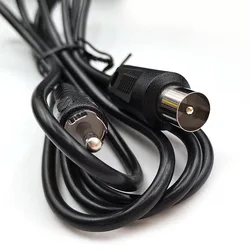 HISPEEDIDO Black RF TV LEAD CABLE  Cord  Connector FIT For SEGA MASTER SYSTEM AND FOR MASTER SYSTEM 2