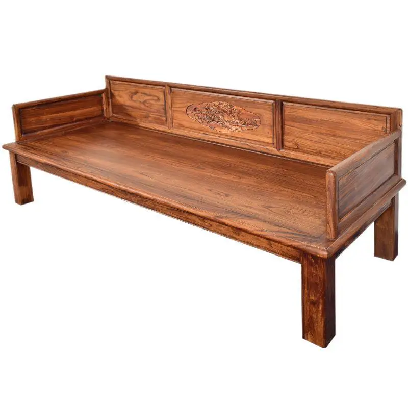 

New Chinese solid wood old elm tea table and chair combination couch collapse retractable sofa living room set