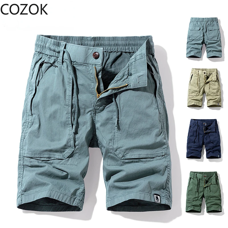 

Trendy Casual Cargo Shorts Men's Summer Workwear Short Pants Breeches Cargo Men Shorts Men Breathable Multi Pocket Hip Hop Short