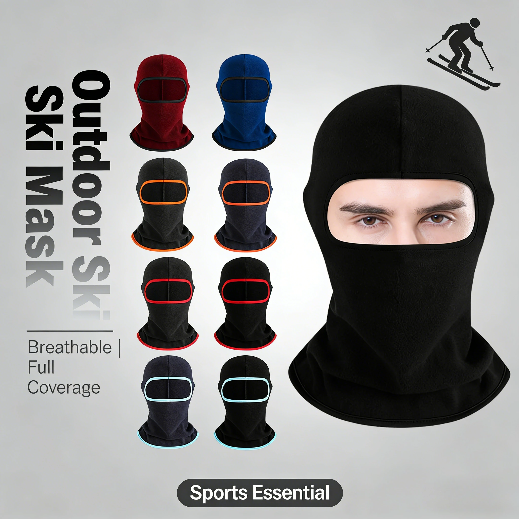 

Велосипедная флисовая шапка с капюшоном, осенне-зимняя флисовая лыжная маска для спорта на открытом воздухе, ветрозащитная теплая шапка для лица