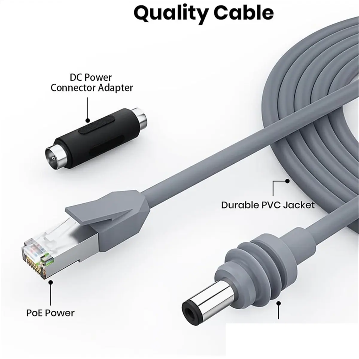

Для зарядного кабеля Mini RJ45 к DC5521, 1,2 м 26AWG для мини-кабеля питания, водонепроницаемый кабель [AAAE 2026]