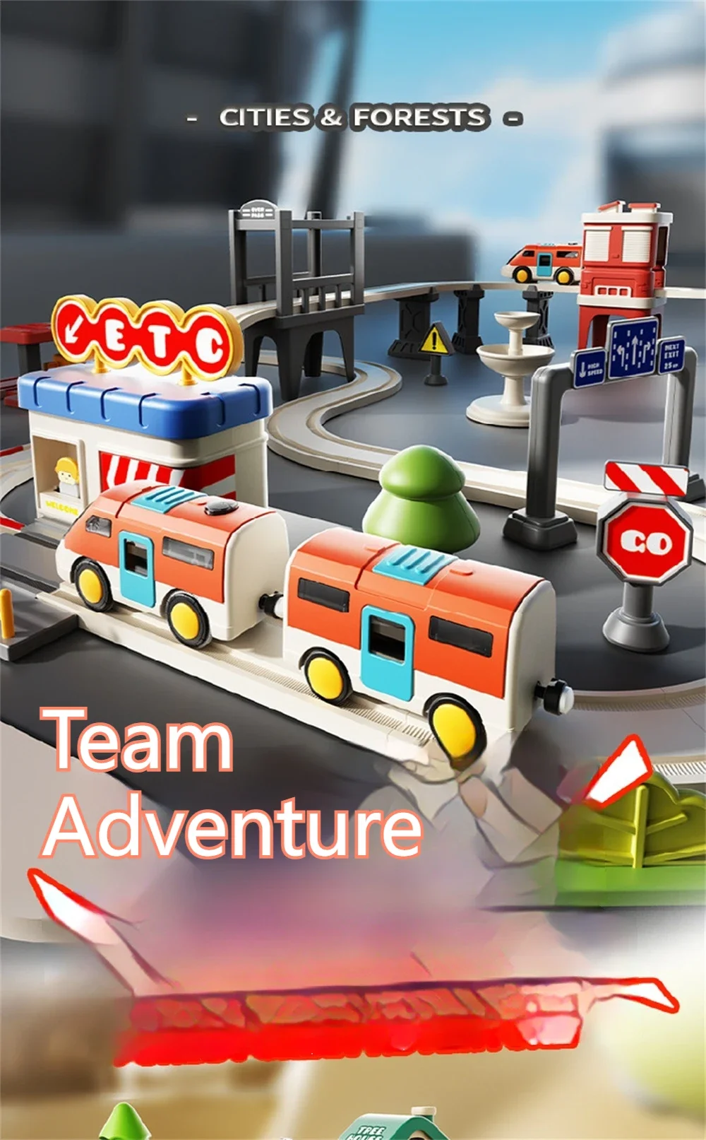 ชุดรถไฟรางของเล่นไฟฟ้า ประกอบเองได้ แข็งแรง ทนทาน สนุกสนาน เสริมทักษะการใช้มือ ฝึกฝนการปฏิบัติจริง สร้างปฏิสัมพันธ์ระหว่างพ่อแม่ลูก ของขวัญคริสต์มาส