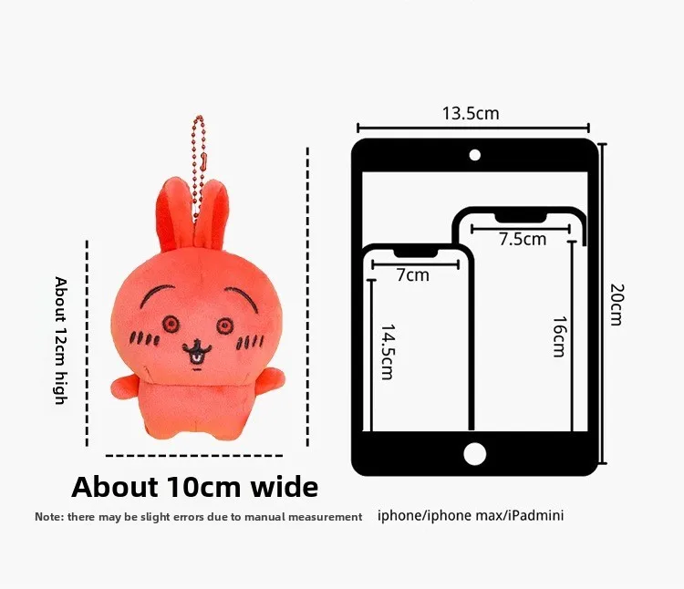jiyi Usagi Red Face Angry Plush Doll Keychain Pendant Kawaii Japanese Character Stuffed Toy Bag Charm Gift New - view 5
