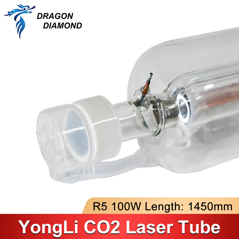 Imagem -04 - Tubo de Laser de Co2 Yongli r5 Tubo de Vidro Cabeça de Metal Máquina de Corte de Gravura Comprimento 1450 mm 80 mm 100w120w