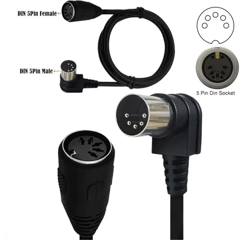 

Din-5pin Right Angled MIDI Cable Double Male To Male Plug MIDI DIN 5PIN Extension Cable KTV Durable MIDI DIN Plug Cable XLR