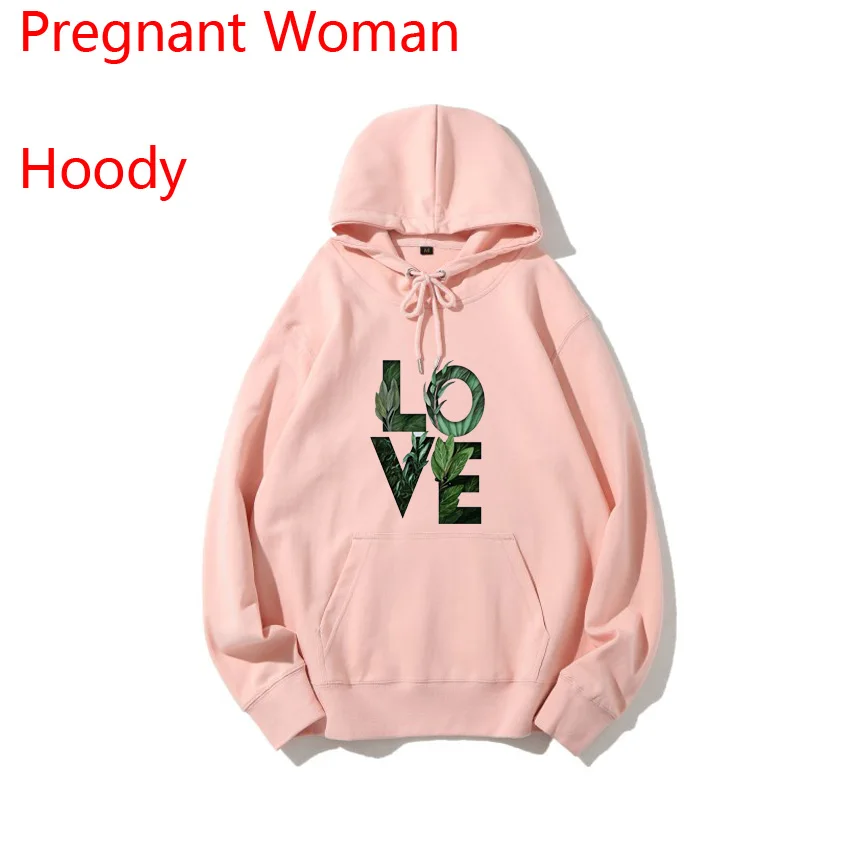 

Flower Grass Love Funny Print Customized Pregnant Woman Hoodie Spring Autumn Fashion Maternity Women Hoody Add Your Design DIY