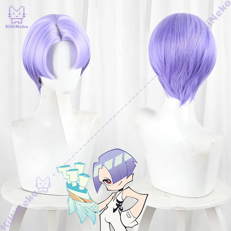 

Аниме полиэстер косплей парик фиолетовые короткие волосы для комиксов вечерние для взрослых женщин мужчин