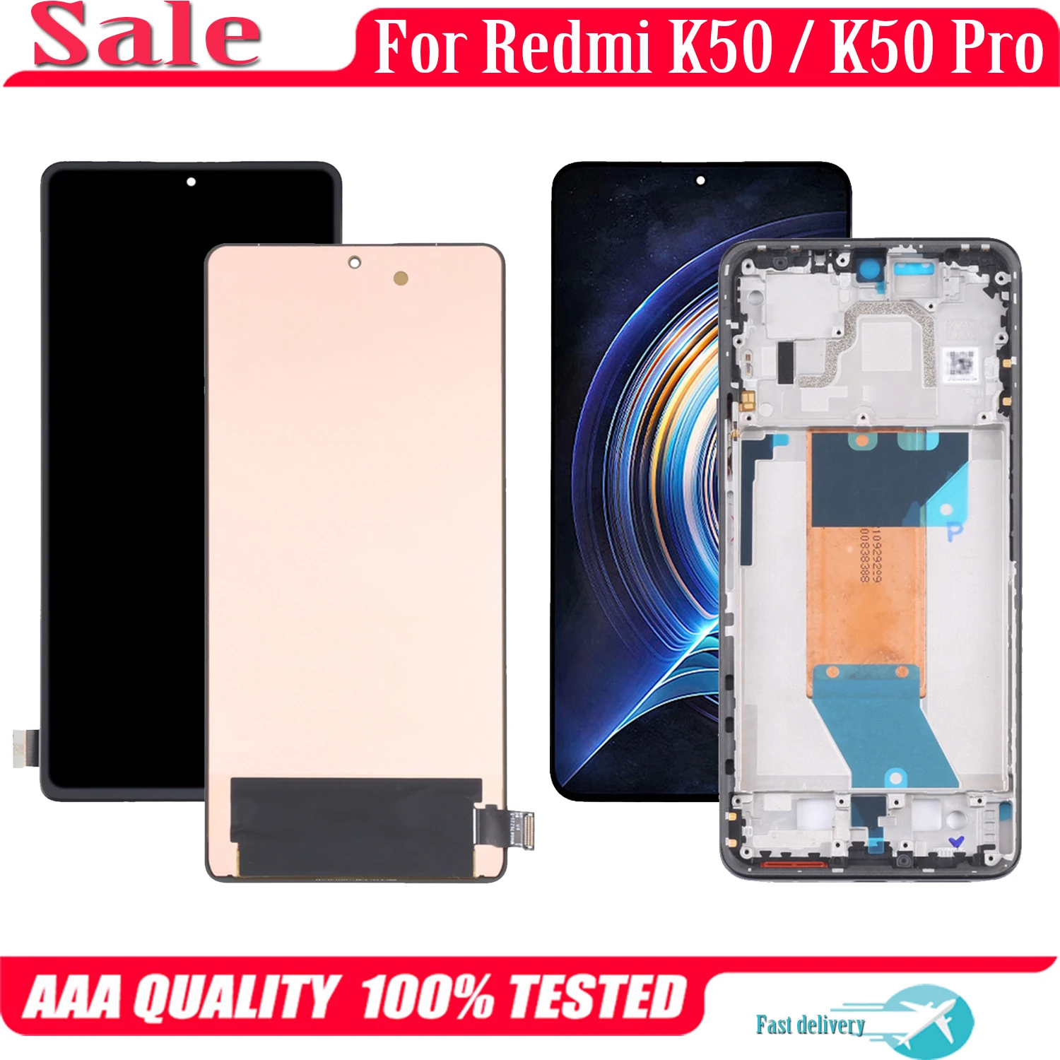 

Original For Xiaomi Redmi K50 Pro 22021211RC 22011211C LCD Display Touch Screen Digitizer Assembly For RedmiK50 22041211AC LCD