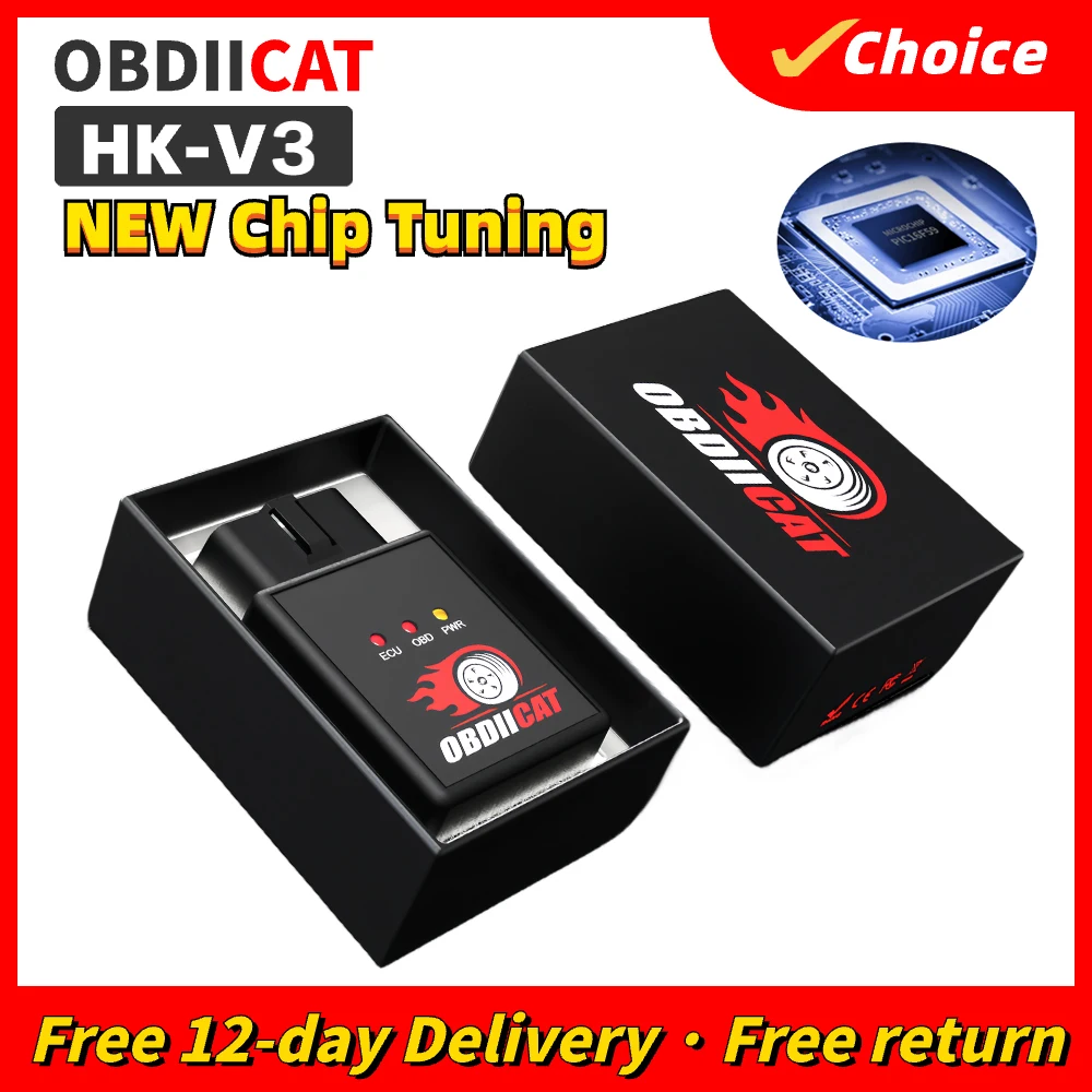 Increase Power Save Fuel HK-V3 OBDIICAT Chip Tuning Box For Benzine &Diesel Cars