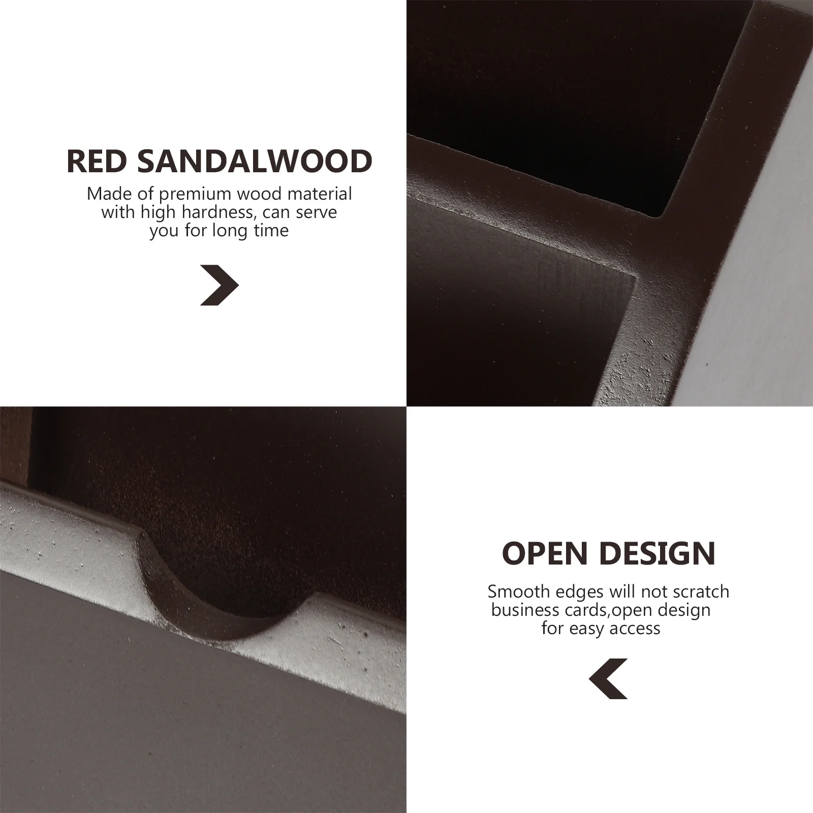 حامل بطاقة العمل منظم سطح المكتب الخشبي لصندوق تخزين بطاقات الاسم المكتبي حامل بطاقات خشبي فاخر موفر للمساحة للمكتب