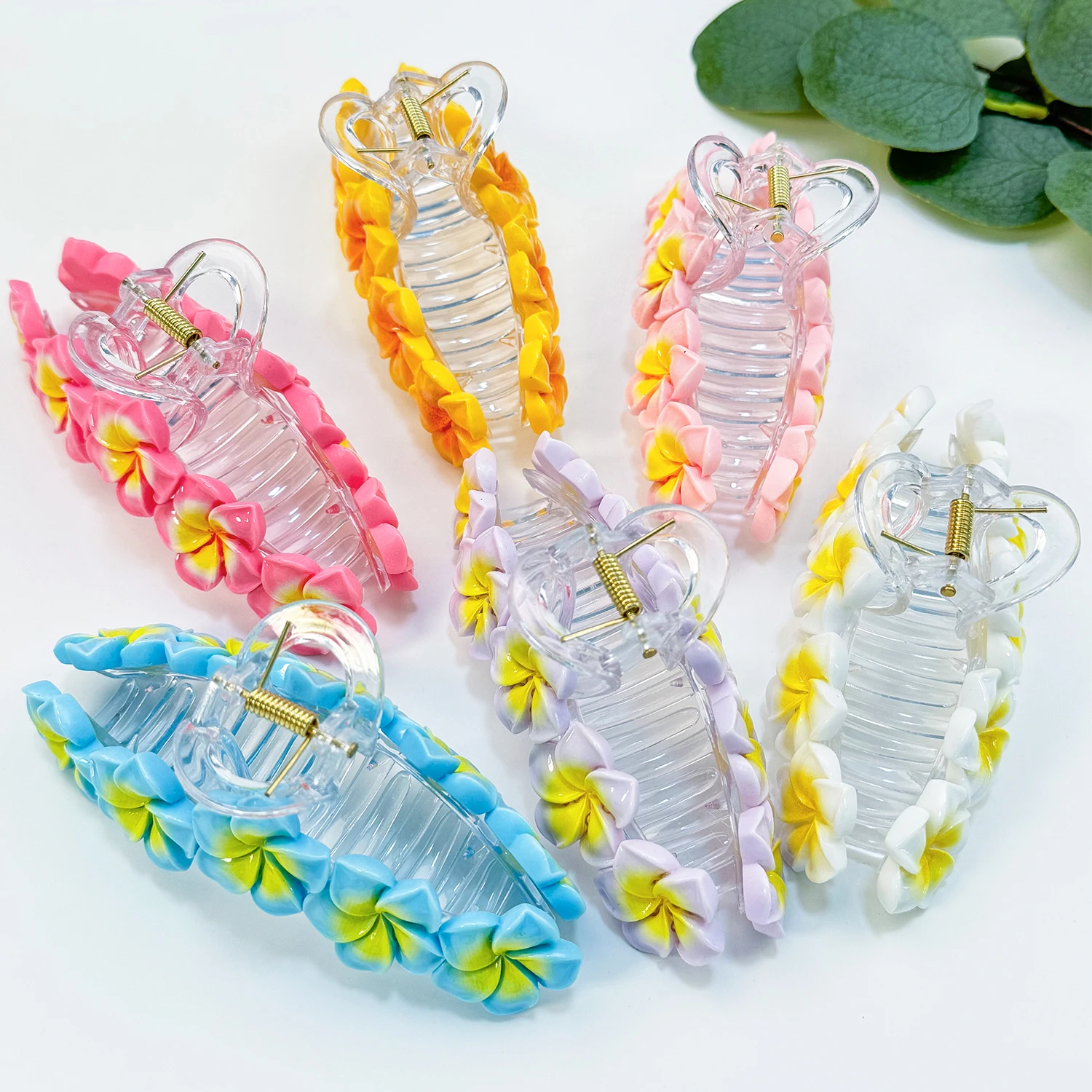 

6 шт., коготь для волос с яйцом и цветком для девочек, милые модные пластиковые заколки для волос для детей и женщин, аксессуары для волос на каждый день