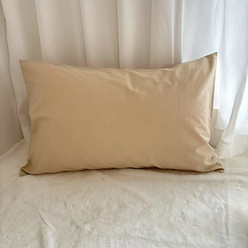 Funda de almohada europea de percal 100% algodón 200T 65 x 80 cm - Funda de almohada de cama ultrasuave, cómoda y transpirable - Pillo europeo de lujo