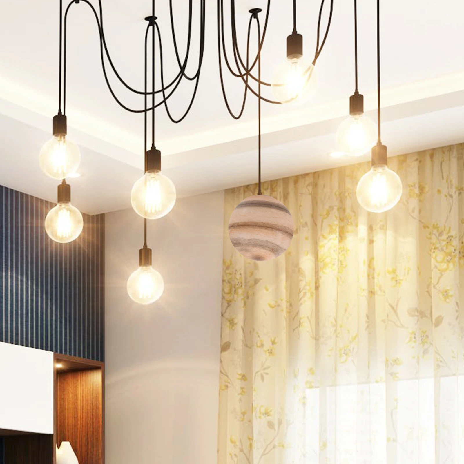 

Glass Lampshade Universe Global Decorative Light Cover Pendant Lamp Shade Modern Simple Design Easy to Install