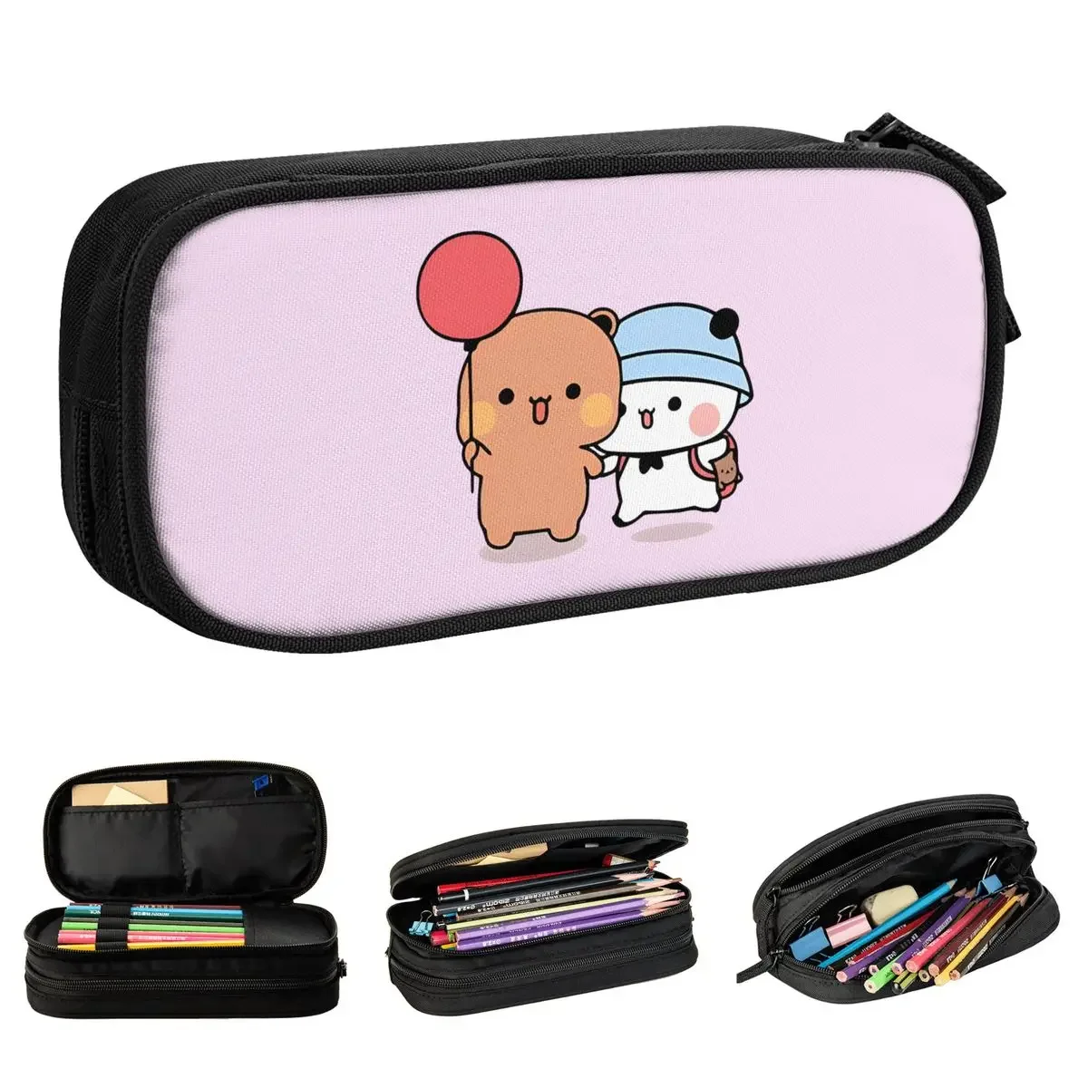 

Bear And Panda Bubu Dudu Balloon Cute Pencil Case Lovely Pen Bag Girls Boys Large Storage Office Gifts Pencilcases