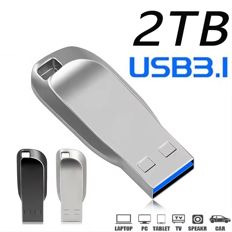 2TB USB 3.0 Metal Flash Drives Super High Speed Pendrive 512GB 1TB Pen Drives Portable USB Stick For Car PC Phone