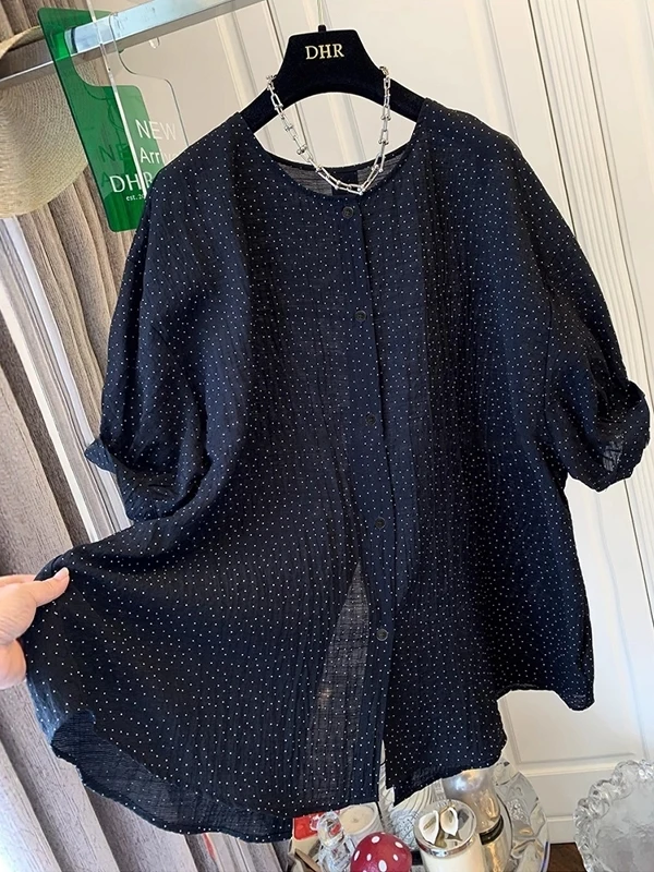 

Floral Print irt Beautiful Versatile Faionable Large Size Age-Defng High-End Design Commute Sle Straight Cut ort Sl...