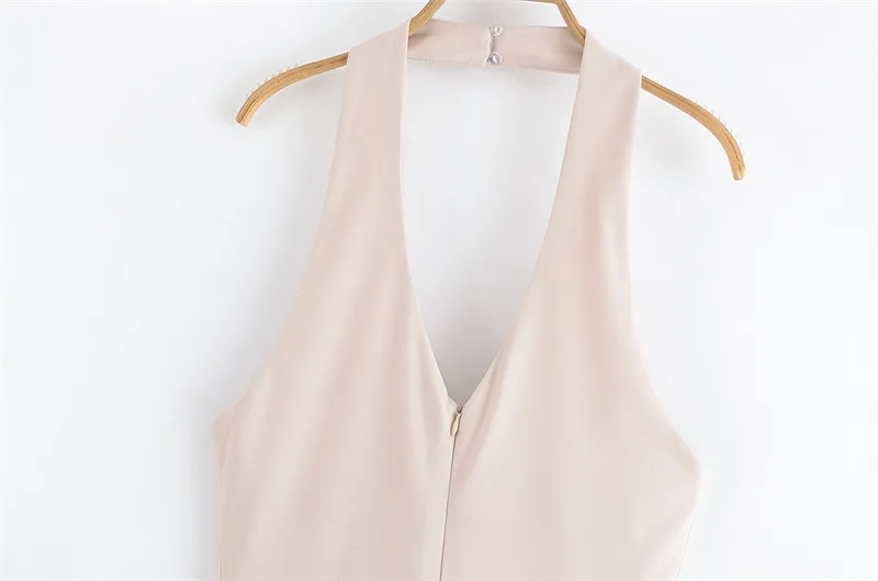 Temperament Neck Halter Girl Pure Desire Wind One-piece Micro-pull Pants