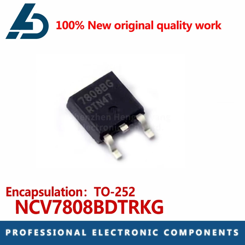 10PCS   NCV7808BDTRKG Silkscreen 7808BG Patch TO-252 8V 1A linear regulator