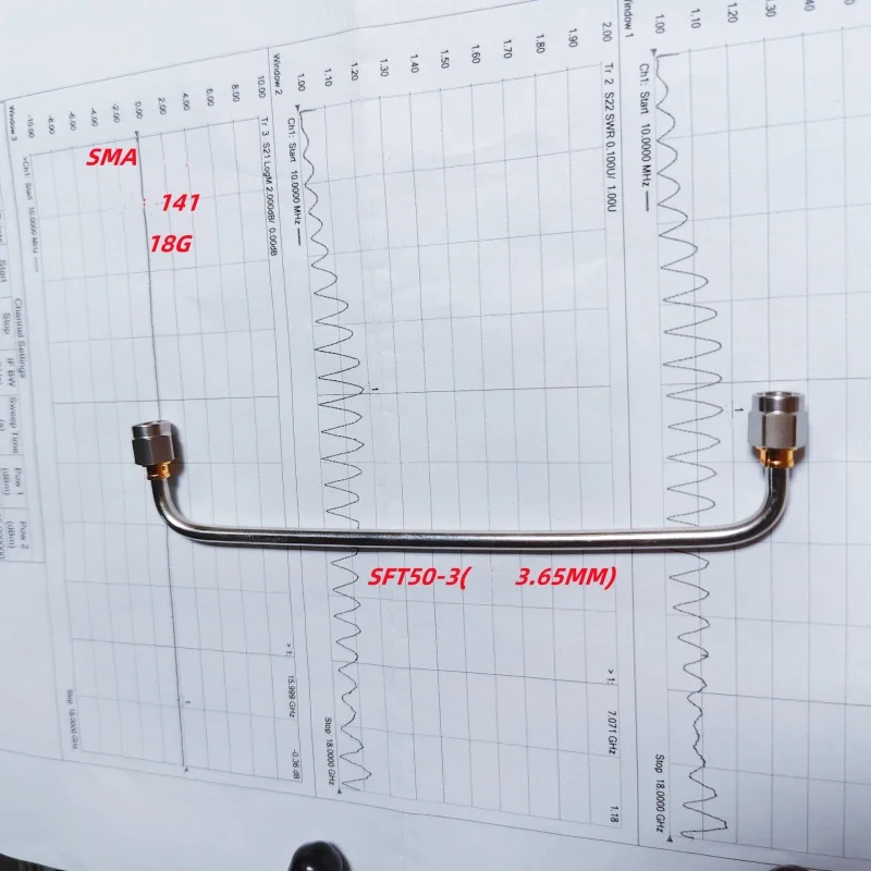 

SFT50-3 (wire diameter 3.65MM)SMA revolving semi steel RF wire 90 degree bent high-frequency low attenuation cable 120mm 1pc/Lot