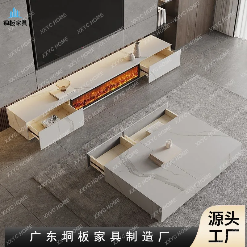 

Lfireplace, core stove, fire decoration cabinet, integrated fireplace, slate TV cabinet